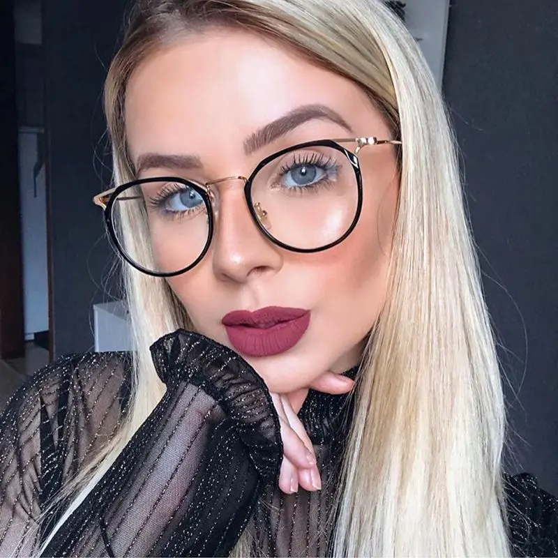 

2021 Fashion Women Glasses Frame Brand Men Eyeglasses Frame Vintage Clear Glasses Optical Spectacle Frame Transparent