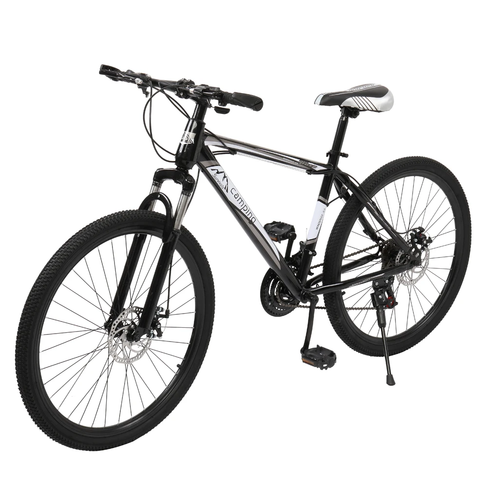 

26 inch 21 Speed full carbon suspension frame Bicycle Sport suspension Mountain Bike Bicycle MTB, Black