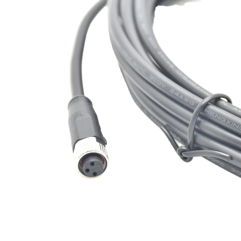 

Industrial male female 3 pin waterproof plug M8 cable connector