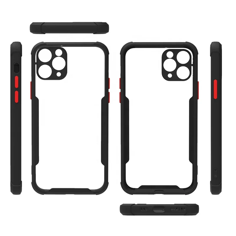 

Best selling 2 in 1 TPU PC Transparent back cover Shockproof Phone Case For Iphone 11Pro max, Multi-color, can be customized