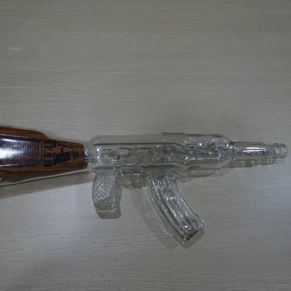 
Liquor,Whiskey, Vodka,Brandy Rifle AK 47 Gun Shape Glass Bottle 