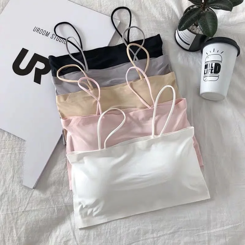 

One Piece Ice Silk Wrapped Chest Tube Top Underwear Women Bra
