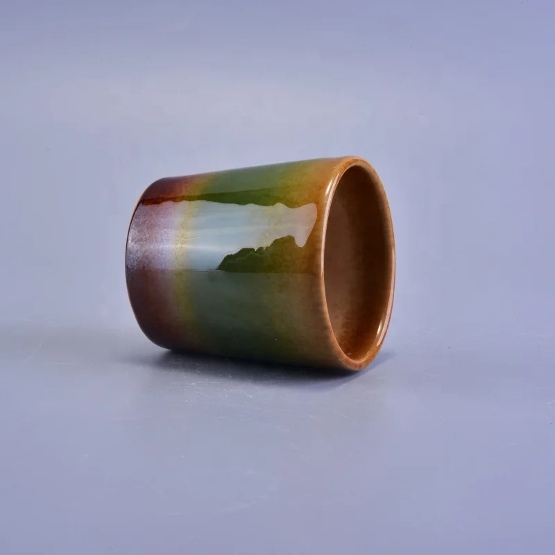 200ml Amber mable ceramic candle cup for home decor