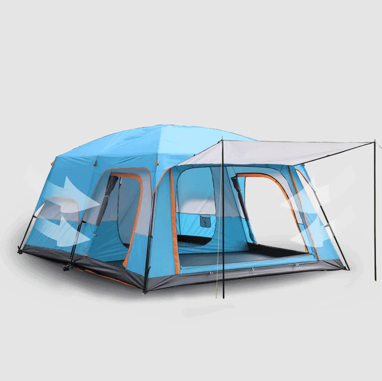 

Wholesale 4-Season Waterproof Cotton Canvas Large Family Camp Tent Hunting Wall Tent with Roof Stove Jack Hole, Custmized