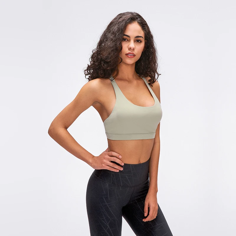 

Wholesale High Quality Custom Logo Low MOQ Sport Top Printed Yoga Bra Top Fitness Sports Wear Women Sports Bra, Customized colors