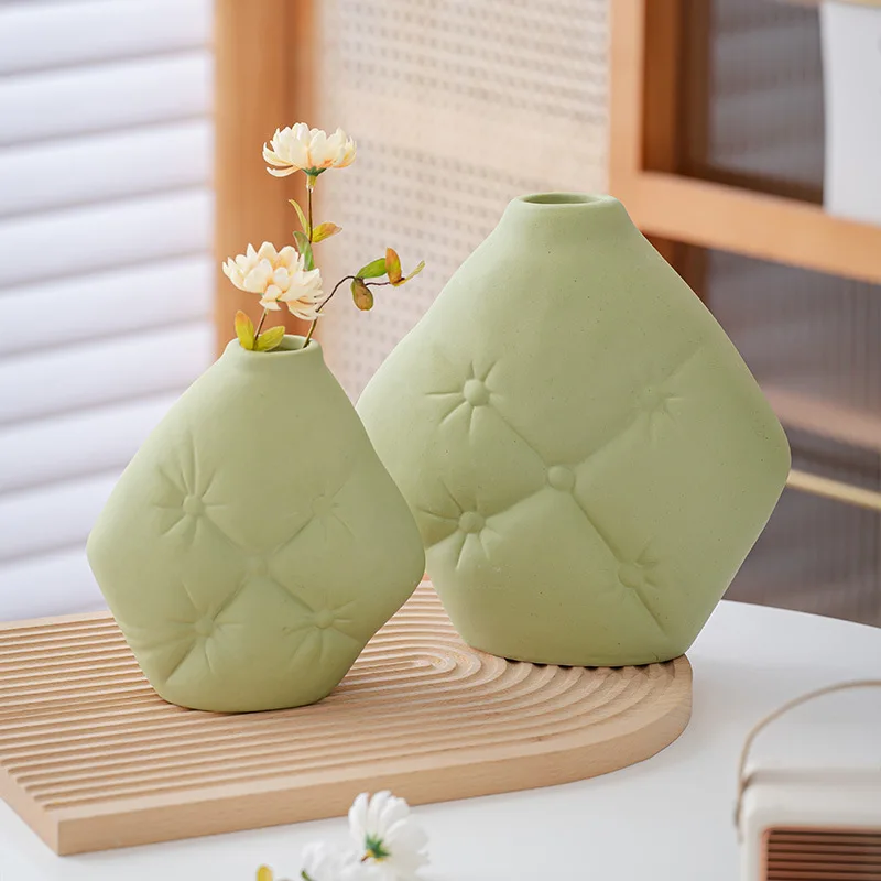 Pillow Vase Ceramic Ornaments Vase Ceramic High-end Crafts Home Decoration Ceramic Nordic Vase