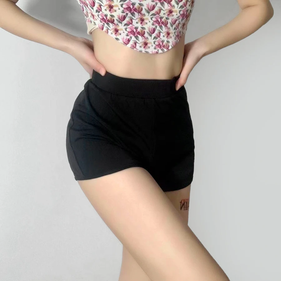 

Nibber K21P00775 Summer Sexy Skinny Womens Shorts Mid Waist Solid Color Casual Female Basic Shorts Factory Wholesale Customized