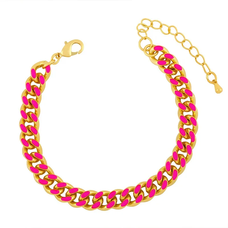 

Bohemian jewelry hip hop oil drop colorful charm bracelet women, Colors