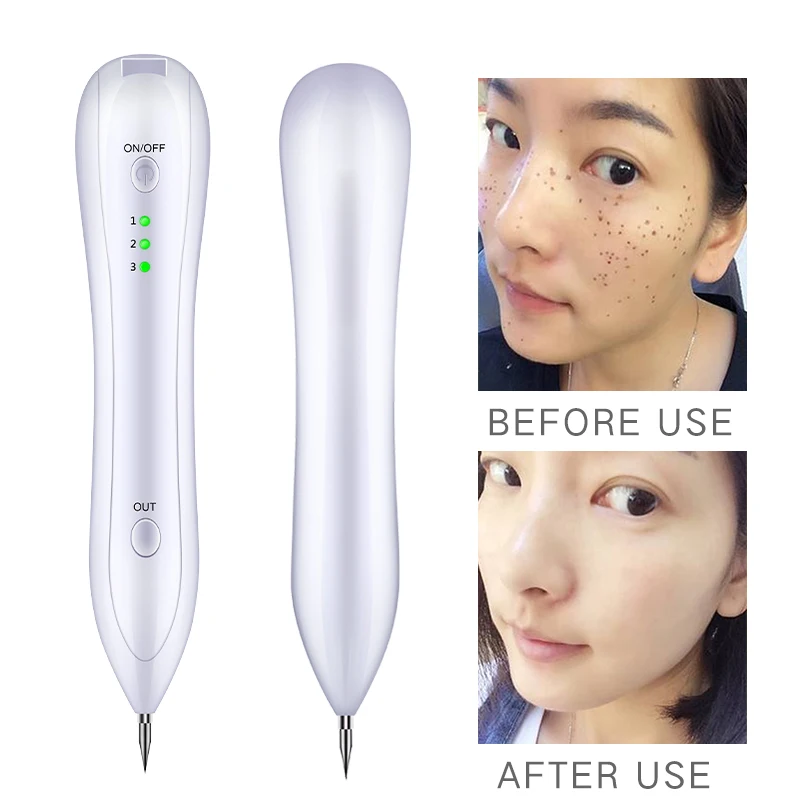 

High Quality Plasma Laser Removal Scars Beauty Skin Device Tattoo Removal Spot Face Wart Tag Remover Pen, White,gold, pink
