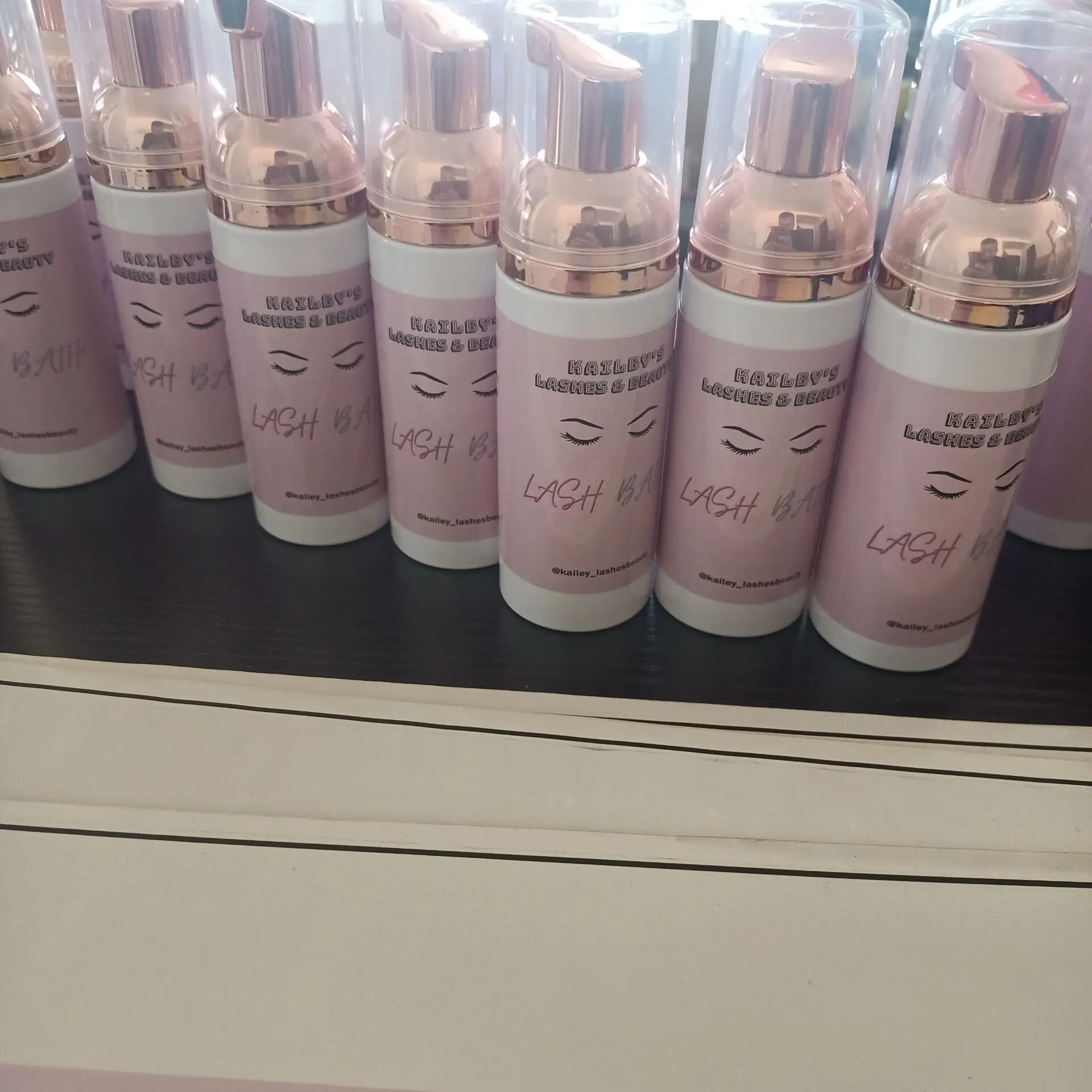 

Private Label eyelash extention cleanser 50ml for natural lash foam shampoo, White
