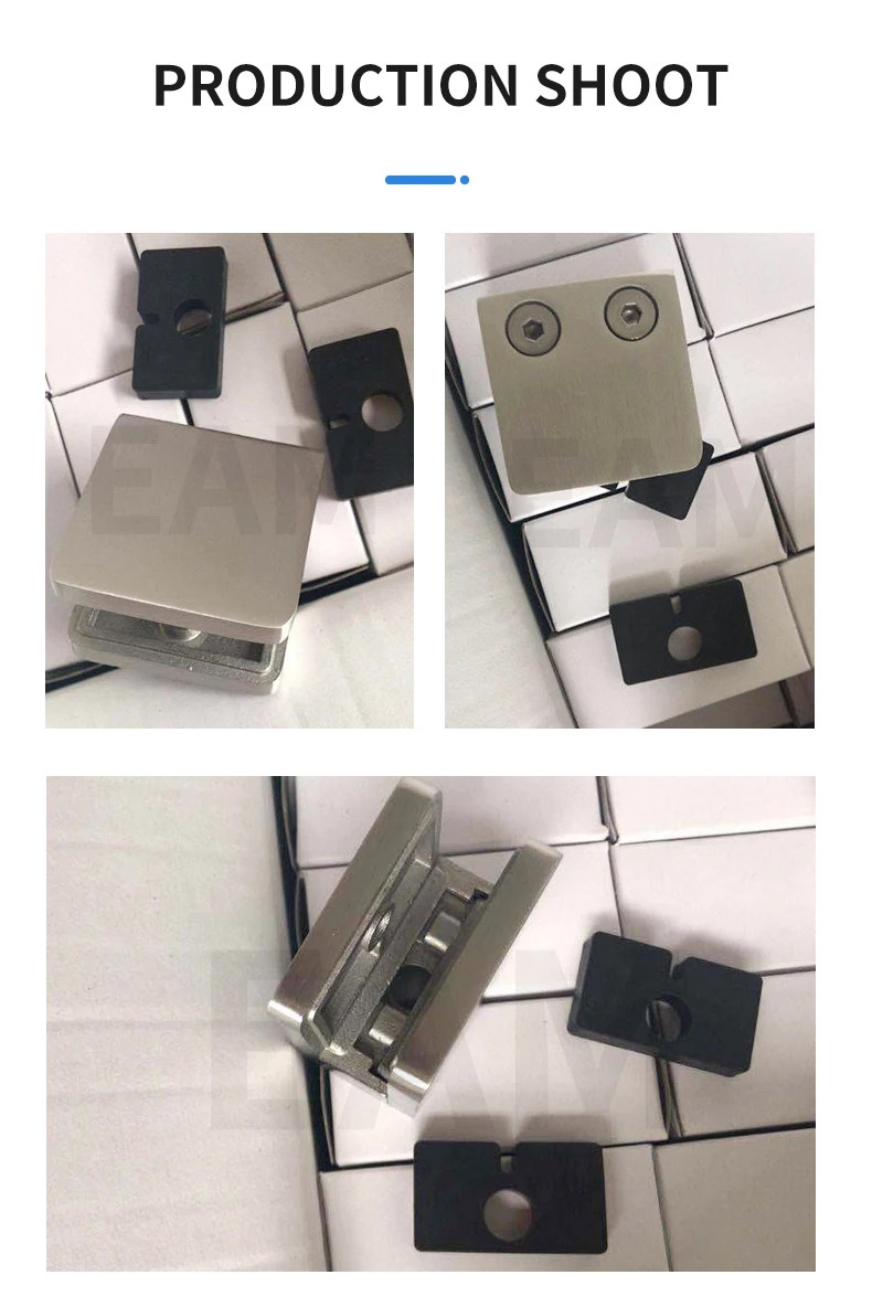 Solid thickening, durable, more resistant to aging and corrosion Stainless steel glass clamp B002