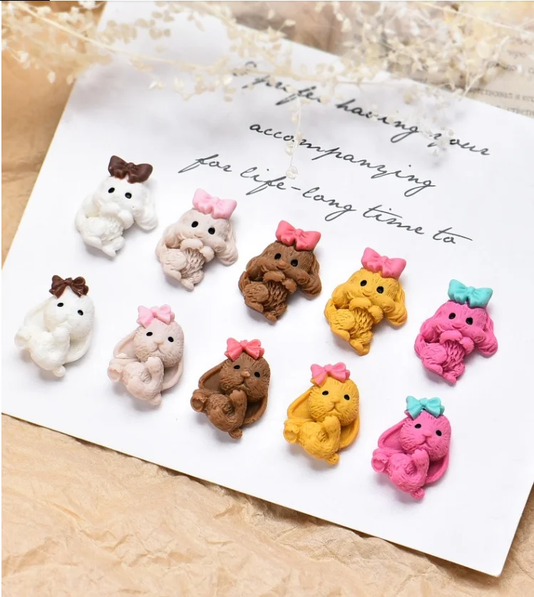 

12 Grids/Box designers candy kawaii nail charms 2021 Diy Nail Art rabbit 3d bear nail decoration, Picture