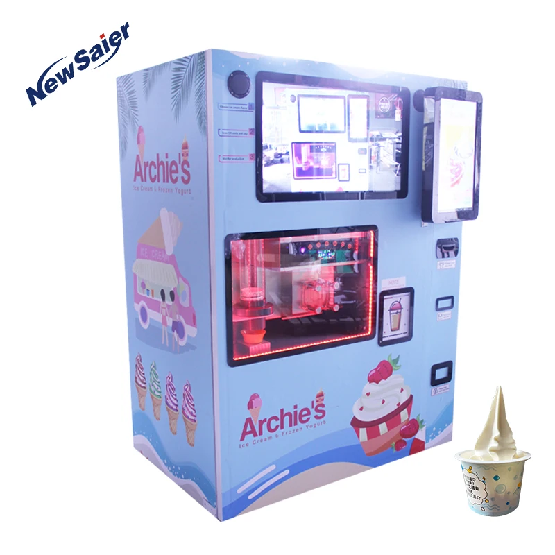 Automatic Ice Cream Maker Soft Ice Cream Vending Machine with ...