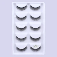 

5 Pairs Natural false eyelashes thick 3d mink lashes short black soft mink eyelashes makeup eyelash extension faux lashes