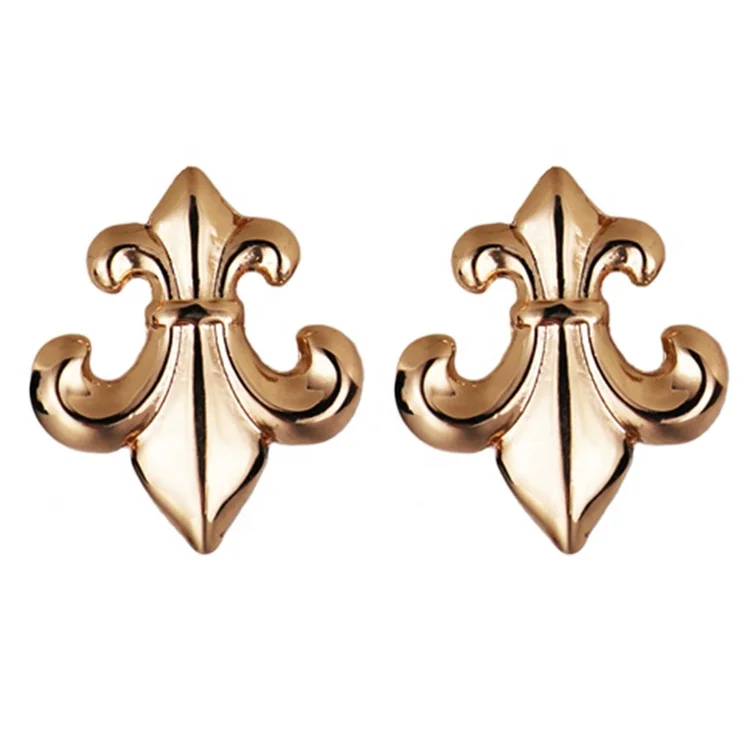 

Factory directly mini fleur de lis gold brooch collar pin for men's shirt suit, Different color