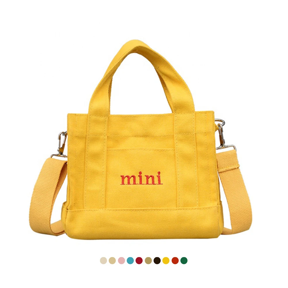 

Mini Tote Bag Woman's Canvas Material Single Shoulder Crossbody Bags