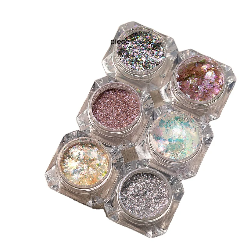 

2pcs/set sugar sparkle nail diamond glitter powder acrylic glitter powder for nail art decoration