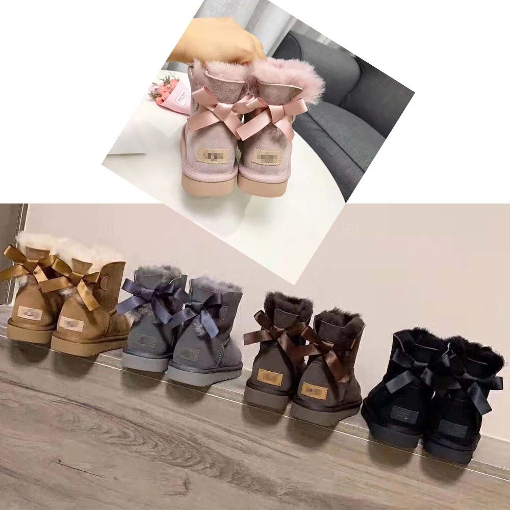 

2021 Wholesale Brand Design Winter Snow Boot Genuine Sheep Wool Snow Boots