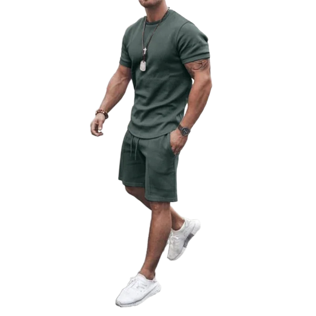 

Wholesale Custom Plain T Shirt Shorts Sets Fitness 2 Pieces Mens Summer Sports Casual Tracksuits, Custom color