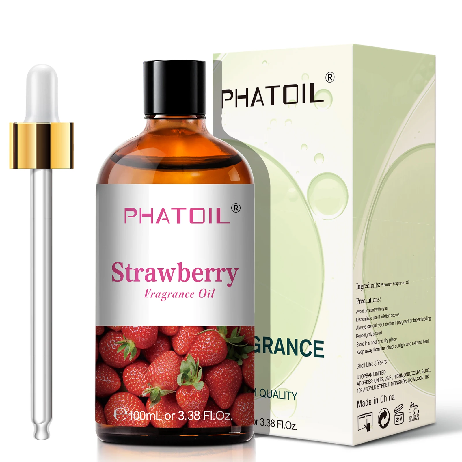 

100ML Strawberry Fragrance Oil Private Label OEM For Candle Making Diy Perfume Aroma Diffuser