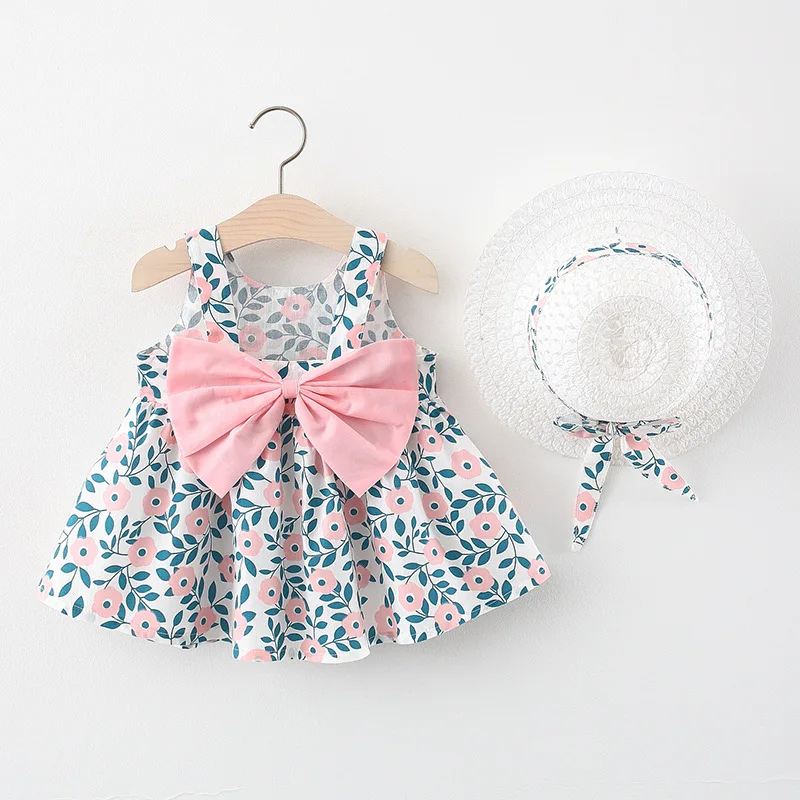 

Kid Dresses New Floral Print Girls Dresses Baby Suspender Kids Skirt Baby Floral Princess Dress Girls Clothing Wholesale