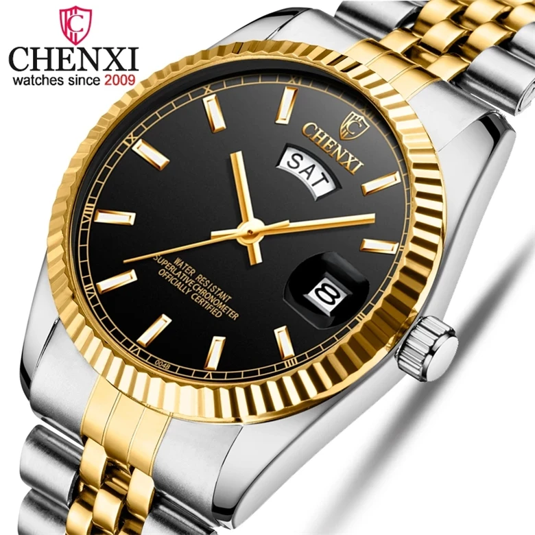 

CHENXI Relogio Masculino Men Watch Quartz Luxury Brand Wristwatches Men's 3ATM Waterproof Clock Chronograph Gift for men