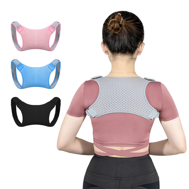 

Adjustable Neoprene Back Support Brace Posture Corrector, Black or custom