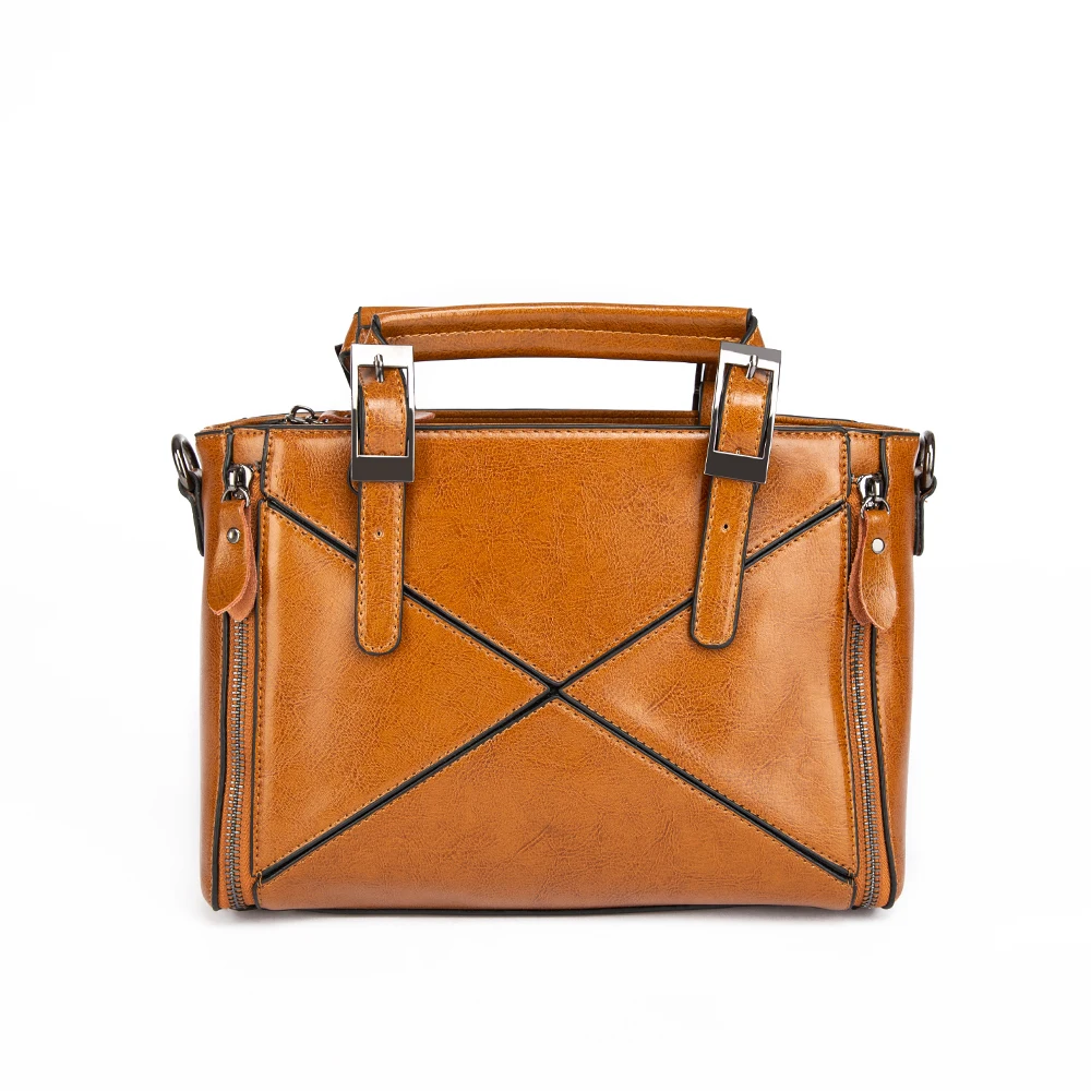 

2021 Custom Luxury Women Shoulder Bags Ladies Handbag Set Genuine Leather Women Handbags, Brown red black light brown