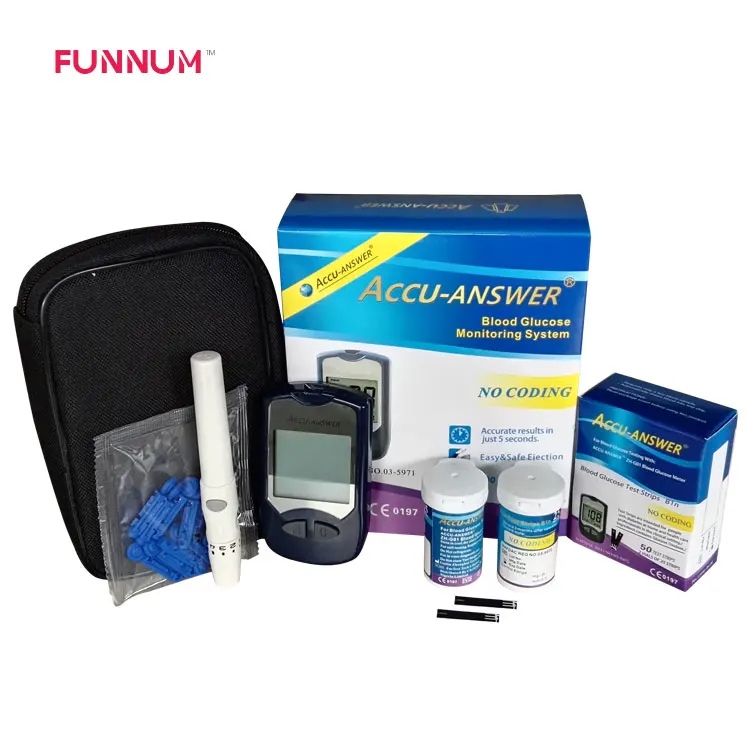 

Factory price Electronic Blood Glucose Meter Glucometer Blood Glucose Monitor With Free Test Strips