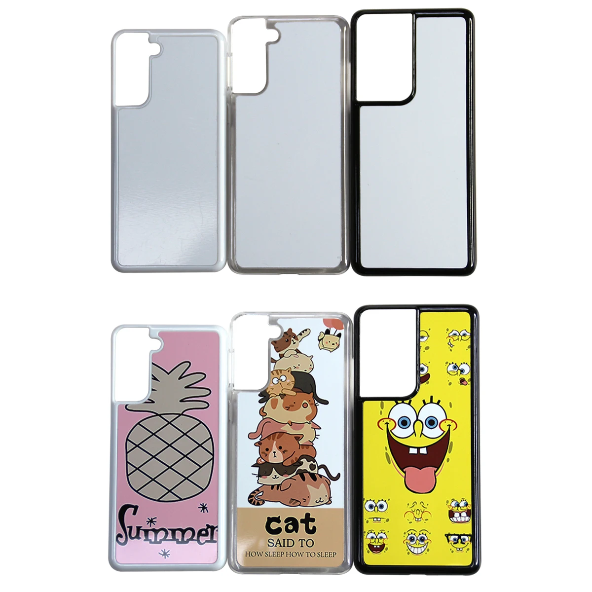 prosub 2d pc sublimation blanks phone case cover custom sublimation mobile phone bags housings for samsung s21s22 s23plus ultra