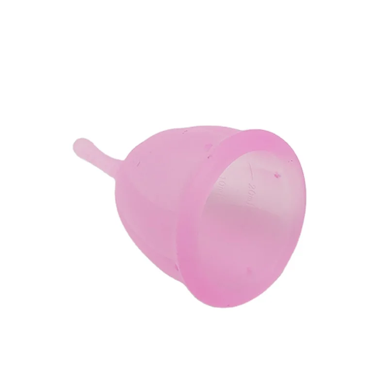 

New type top sale circular menstrual cup menstrual silicon cup rohs menstrual cup, Purple /blue/ pink/transparent/customized color