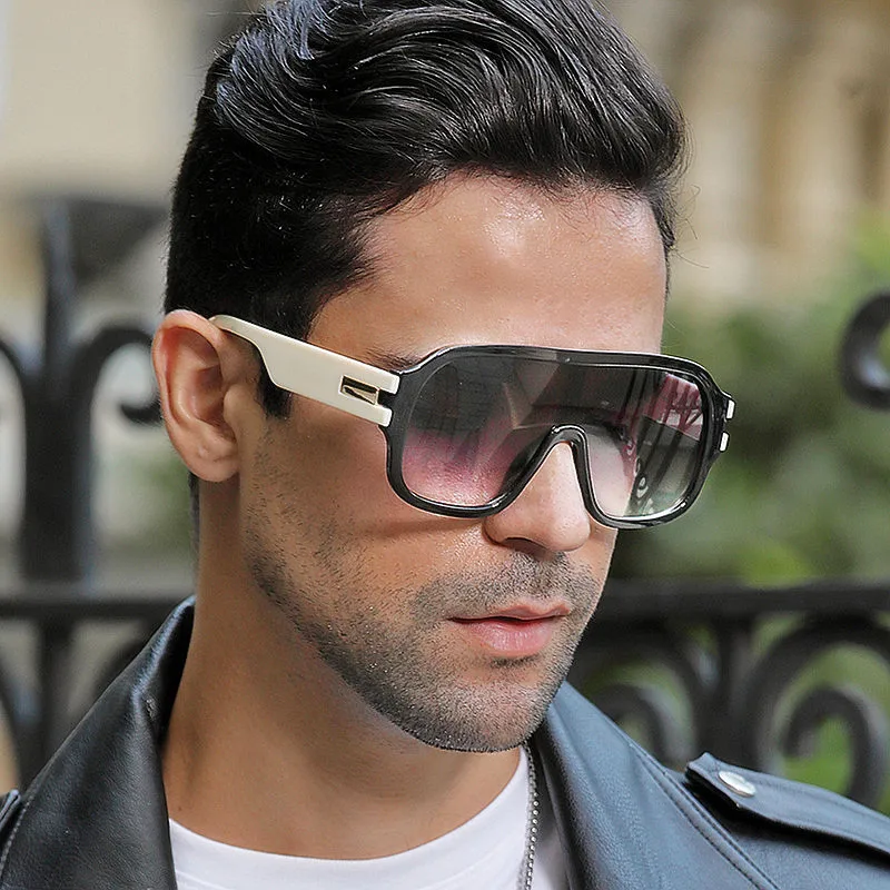

Men One Piece Lens Sunglasses 2021 Vintage Sun Glasses UV400 Oversized Sunglasses Women Wholesale, Custom colors
