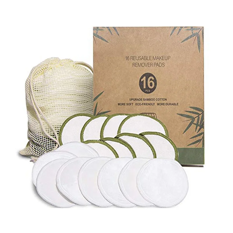 

High Quality Factory Price Bamboo Reusable Cotton Washable Makeup Pad