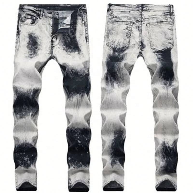 

Voogue Men jeans Fashion Casual Men's Gray color Pencil Pants Spring Autumn Straight Pants New Men's flexible Jeans, Customized color
