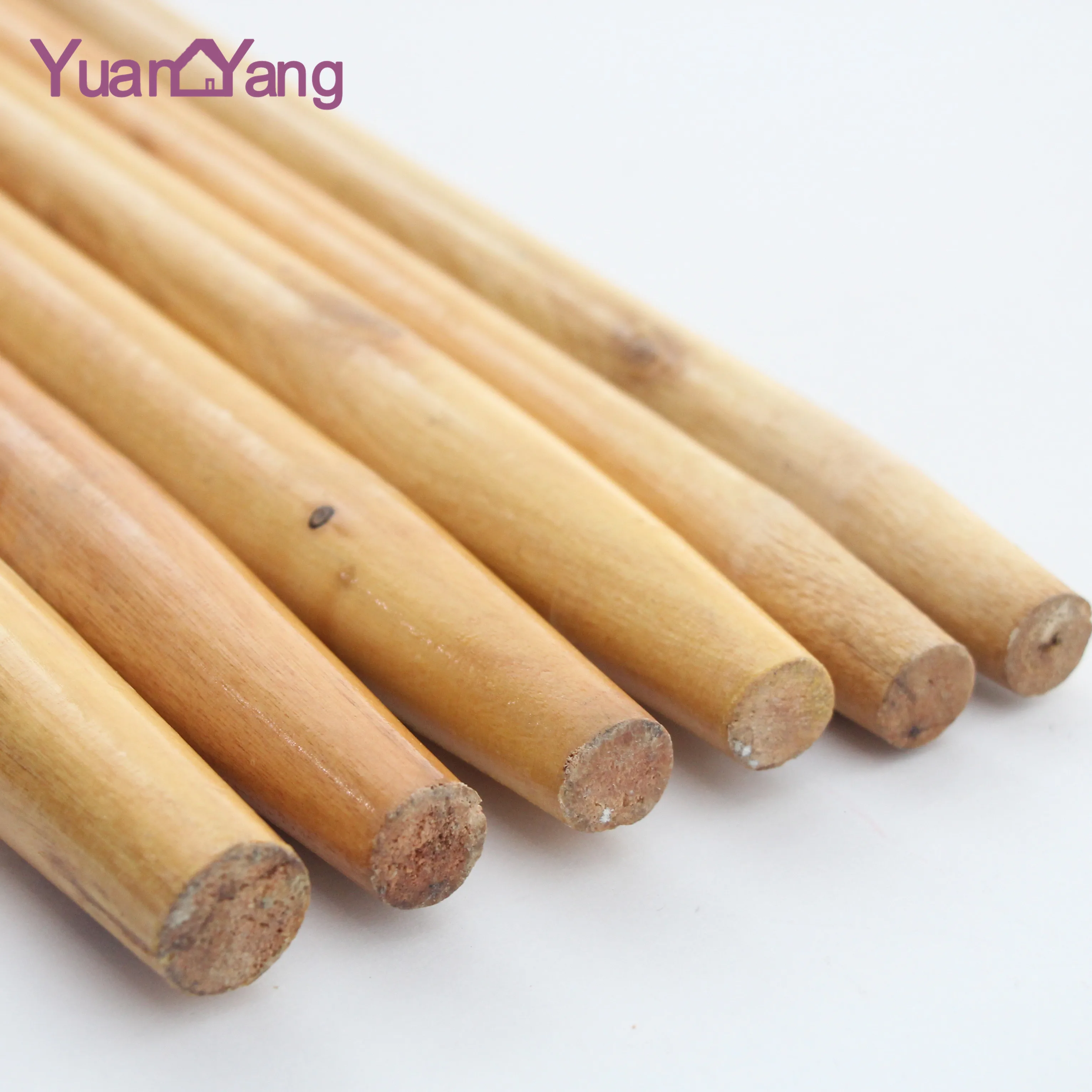 

wholesale High quality varnish handle pvc coated broom wooden stick dust broomstick