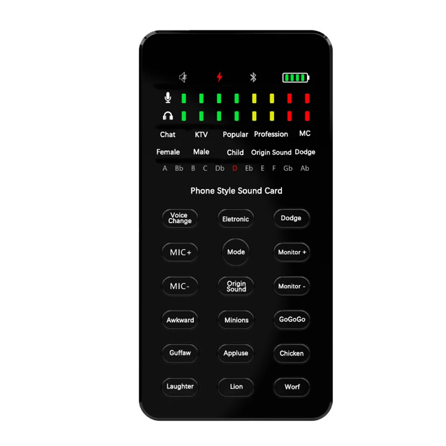 

Convenient Design Mobile Style Studio V6 Sound Card for Outdoor Recording