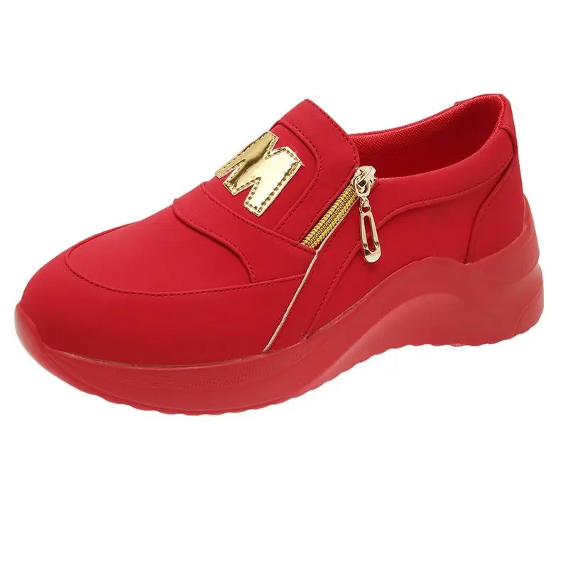 

2021 new arrivals styles wholesales fashion female girls walk run zip sport shoes women sneakers casual shoes, Red, black, pink