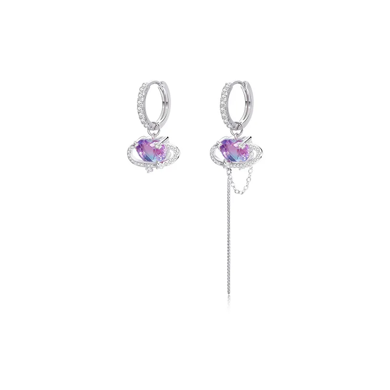

VIANRLA Heart hoop earrings 925 sterling silver mini pearl earrings fashion heart huggie earrings
