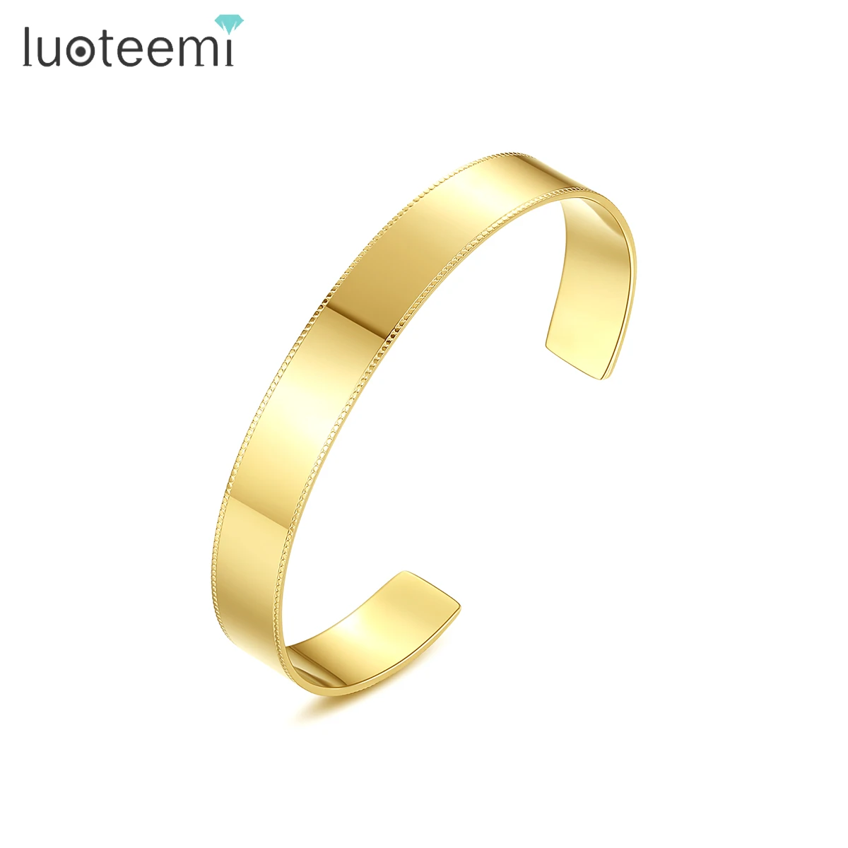 

SP-LAM Design Latest Woman Trending Open Charm Jewelry Stainless Steel Adjustable Gold Bangle