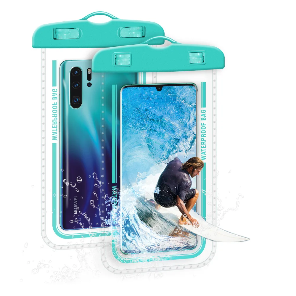 

7.2 Inches Waterproof Phone Case Universal Impermeable Phone Holder Bag Ziplock, Large Mobile Phone Bags Cases Waterproof Pouch, 6 colors