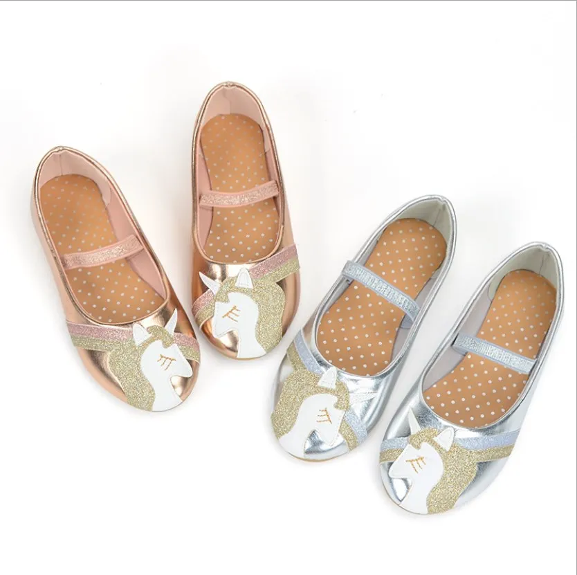 

carton embroidery autumn children pumps flat dress kids girl shoes