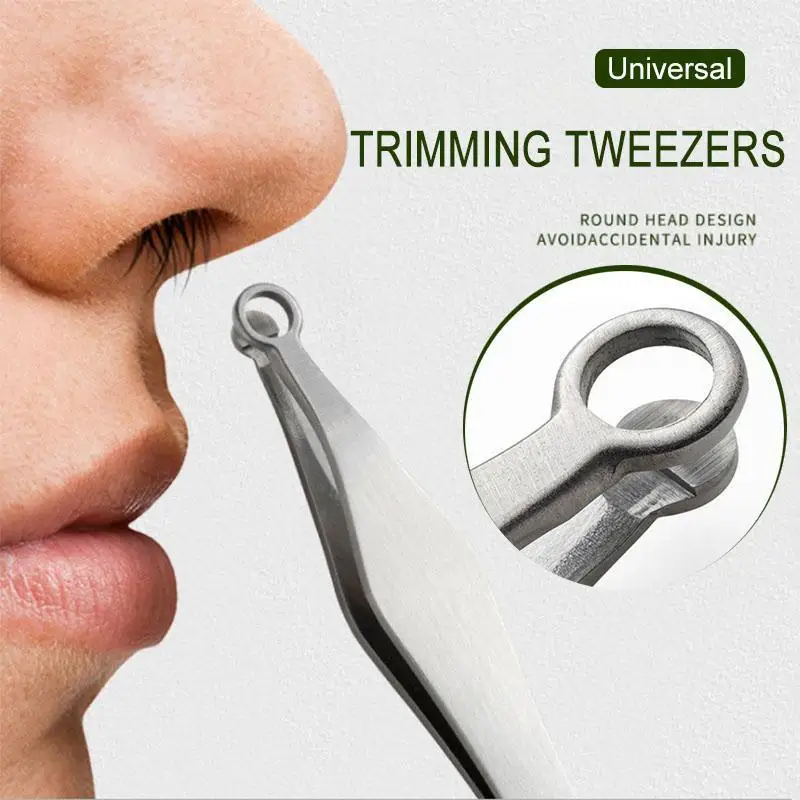 

Universal Nose Hair Trimming Anti-static Tweezers Set Pinzas Pincet Stainless Steel Tweezer Electronics Repair Tool