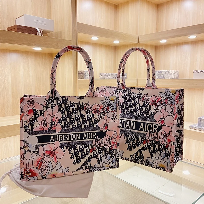 

Hot Sell Designer Women Trend Decorative Pattern Shoulder Canvas Tote Handbags Canvas Big Tote Bag, As the picture show