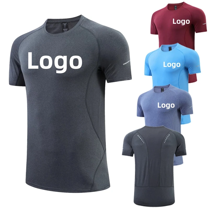 

High Quality Custom Logo Men's Yoga Fitness Tops Sport wear Men's T-Shirts