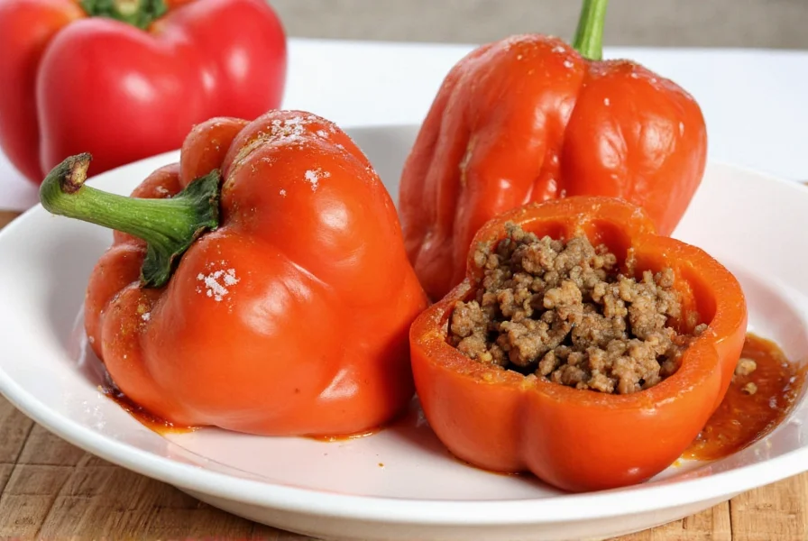 stuffed paprika with minced meat