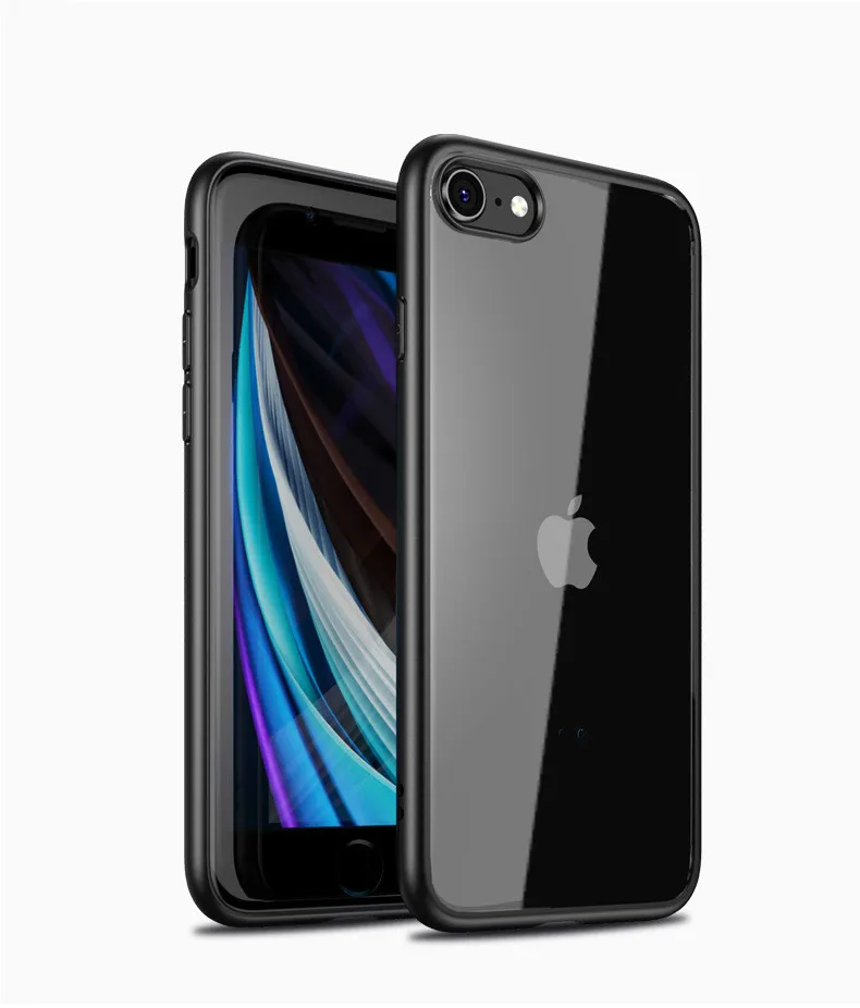 

Shockproof Transparent Phone Case for iphone SE 2 Clear protection Back Cover TPU PC cell phone bag