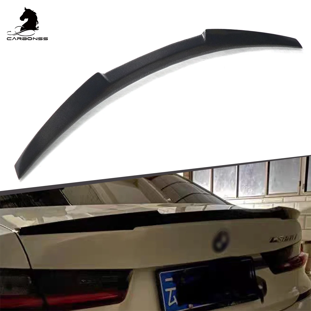 

Auto Carbon Fiber V Type Spoiler Rear Ducktail Boot Lip Wing For BMW G20 G80 2019+