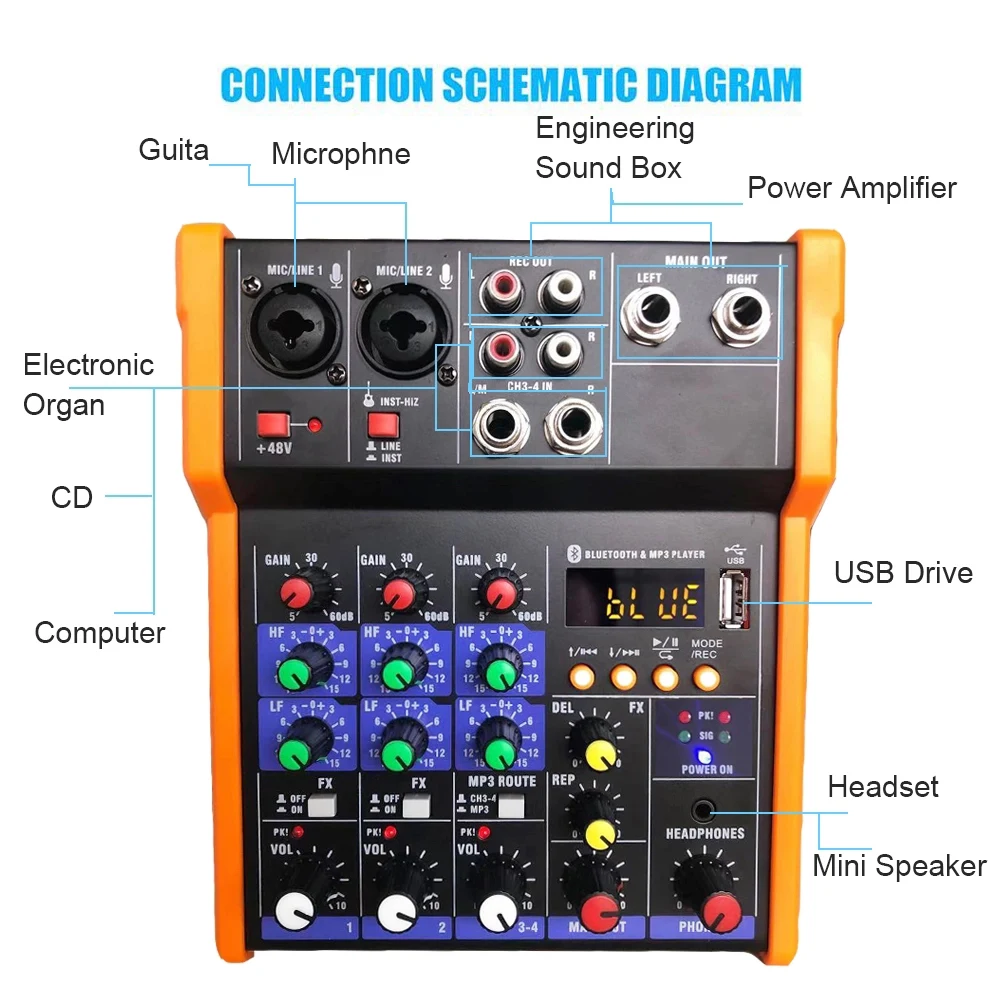 mp3/cd mixer player with fly case
