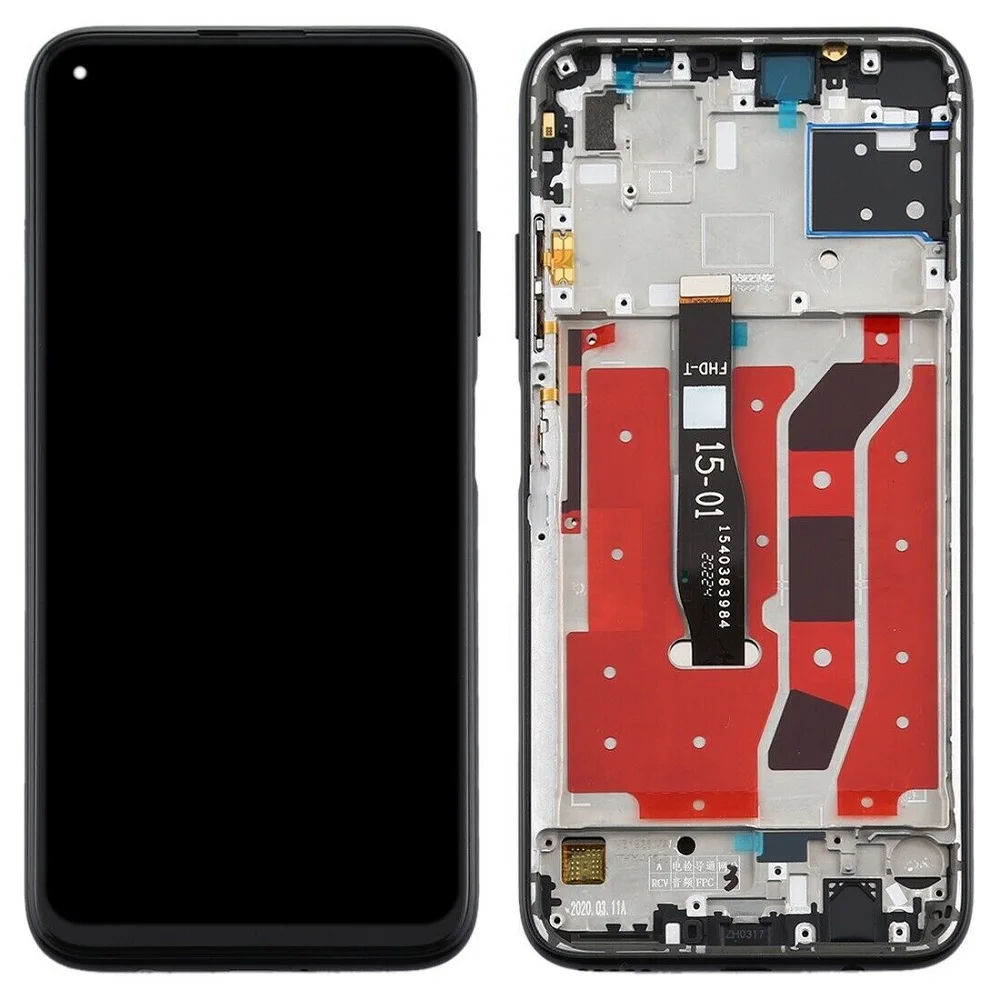 

Professional manufacture aftermarket silver/black/green color full lcd and digitizer assembly with frame for Huawei P40 Lite