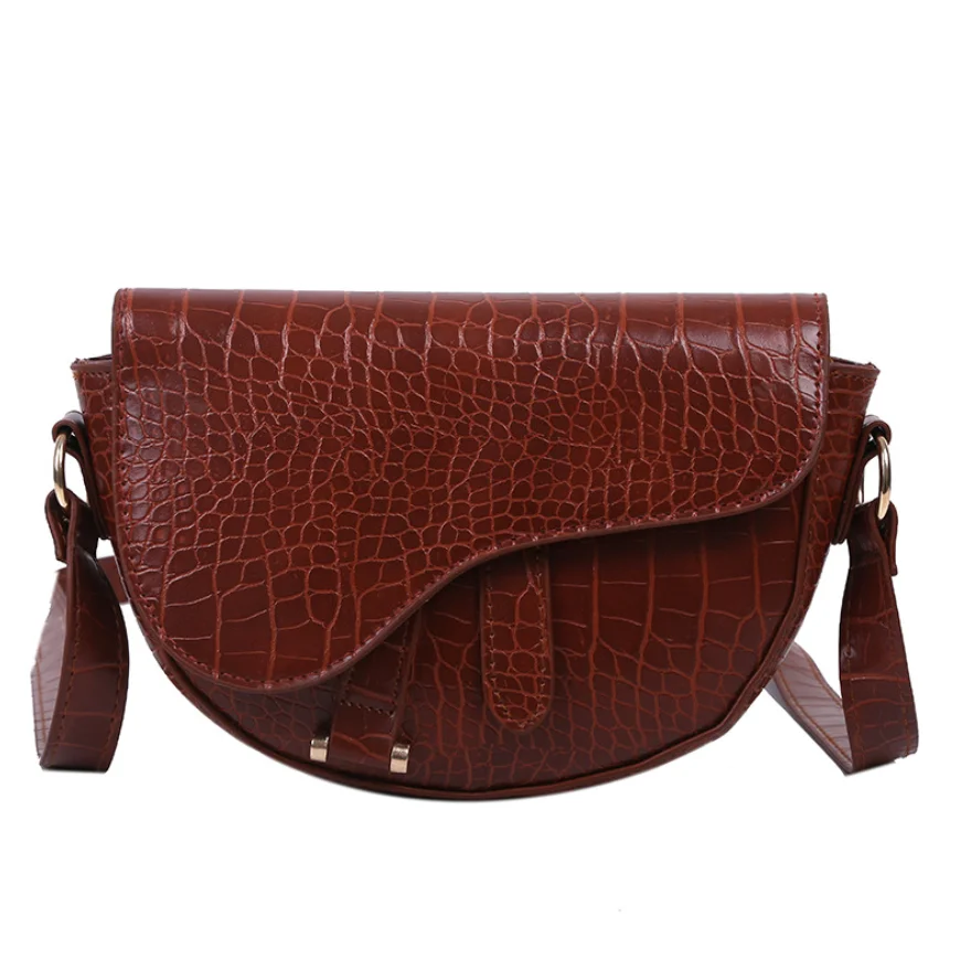 

GS276 Retro Fashion Women Shoulder Bags 2022 High Quality Pu Leather Saddle Bag Ladies Handbags, Light brown;dark brown;red;black